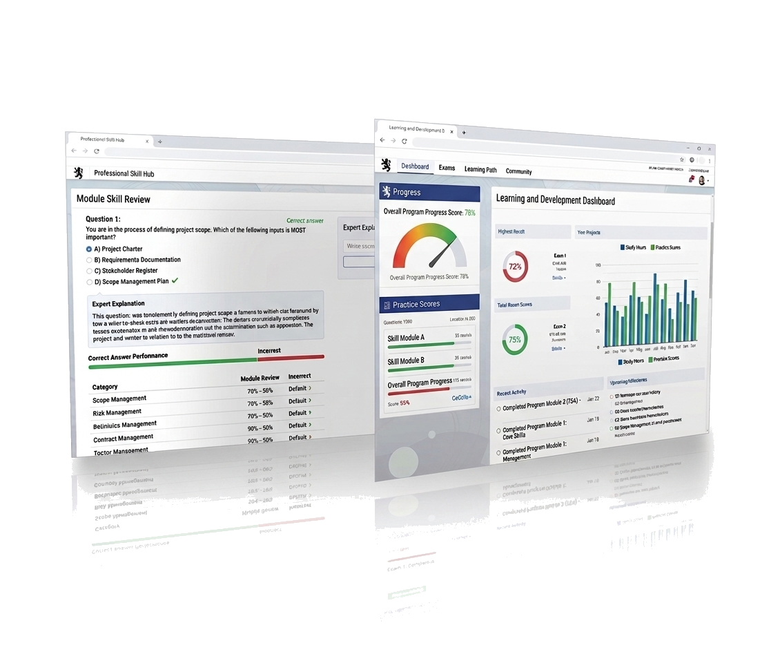 Rail Exam progress dashboard preview